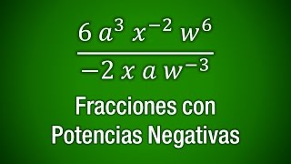 Fracción con Potencias Negativas [upl. by Frederiksen]