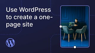 Use WordPress to create a onepage site [upl. by Elrahc835]