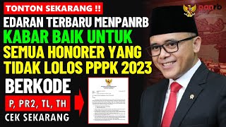 🔴EDARAN TERBARU PPPK 2024 KABAR BAIK UNTUK SEMUA HONORER TIDAK LOLOS PPPK 2023 BERKODE P PR2 TL [upl. by Anwahsal]