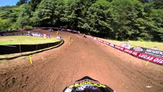 GoPro HD Joey Savatgy Lap 1 Moto 1  Washougal MX Lucas Oil Pro Motocross Championship 2014 [upl. by Ahsienet]