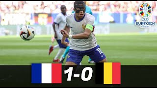 FRANCIA SIN BRILLO VENCE A BELGICA  1  0   EUROCOPA 2024 [upl. by Leinoto]