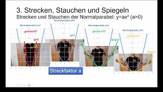 Mathematik Quadratische Funktionen  Parabeln strecken verschieben Scheitelform [upl. by Rede]