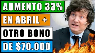 😲quotMilei Aumento 33 Otro Bono 70000 y Créditos en Abril para Jubilados y Pensionados Ansesquot [upl. by Camille]