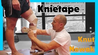 Knie Tape bei Knie instabilität  Knut [upl. by Helfand]