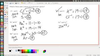 Isoelectronic Species  Same Number of electrons and electron configurations  Johnny Cantrell [upl. by Naoma]