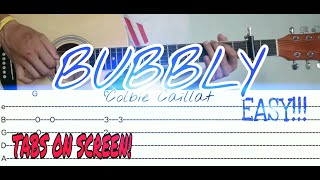 BUBBLYCOLBIE CAILLATGUITAR FINGERSTYLETABS ON SCREENWITH CHORDS [upl. by Anniken]