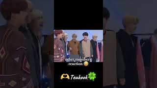 other members reaction on Jungkook 💕🫶😂✨️ jungkook bts kpopidol kpop 100kview [upl. by Adnolor]