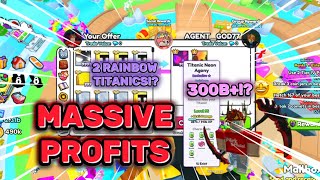 Trading Montage 22  🔥MASSIVE PROFIT TRADES 🔥RAINBOW TITATINCS🤯  Pet Simulator 99  Roblox [upl. by Arria]