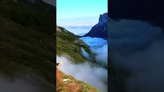 Walking FPV of Mountain Edge 🌄☁️ Clouds Nature [upl. by Genevra]