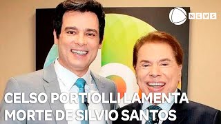 Celso Portiolli lamenta morte de Silvio Santos [upl. by Ahsiekar]