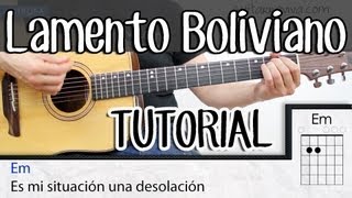 Como tocar Lamento Boliviano Enanitos Verdes en guitarra COMPLETO acordes tutorial SUPER FACIL [upl. by Keel]