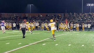 Henrico footballs Malachi Saunders pick6 during 487 win over JR Tucker [upl. by Kassab]