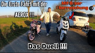 Erste Fahrt mit der Yamaha Aerox 70CCM METRAKIT  Aerox Kaputt  DerMartin scooter 70ccm [upl. by Elletsyrc]