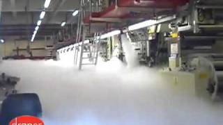 Fire Suppression System CO2 Gas Demonstration at a PrintWo [upl. by Wye190]