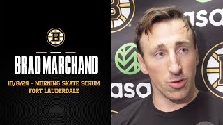 Marchand Speaks to Media Ahead of Season Opener in Florida [upl. by Symon]