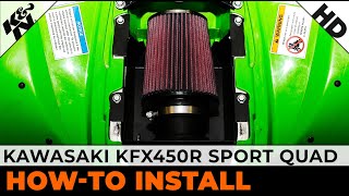 Kawasaki KFX450R Sport Quad 631124 Air Intake Installation [upl. by Cassella]