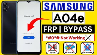 Samsung A04e FRP Bypass Android 1213 Without PC  Samsung A042F Google Account Lock  Unlock 2024 [upl. by Fionnula660]