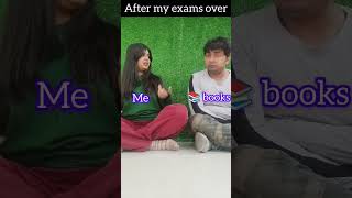 After my exams over 😁😁 youtubeshorts comedy viral examsfunny over shortsfeed trending [upl. by Edyaw]