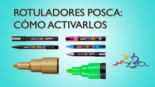 Rotuladores Posca tutorial cómo activarlos Rotuladores de pintura acrílica multi superficie [upl. by Telimay]