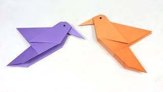 Cute Origami bird  How to Make Paper bird Easy [upl. by Isolda958]