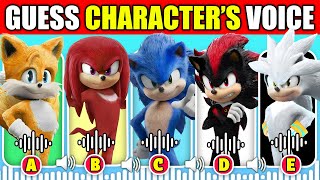 Guess The Sonic the Hedgehog 3 Characters by Voice 🎬🦔💙  Sonic the Hedgehog 3 Movie Quiz [upl. by Llerrehc865]