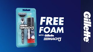 Gillette MACH3 Shaving Razor with Free Gillette Shaving Foam  Gillette India [upl. by Nodnil]