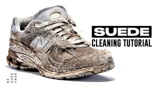 How To Clean Suede amp Mesh Shoes  New Balance 2002R [upl. by Youlton253]