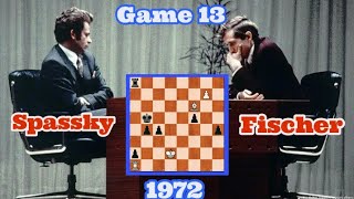 Boris Spassky vs Bobby Fischer  World Championship Match 1972 rd 13 chess [upl. by Ricarda673]