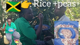 African Family trying JAMAICAN FOOD for the first time deemwango [upl. by Adnorehs]