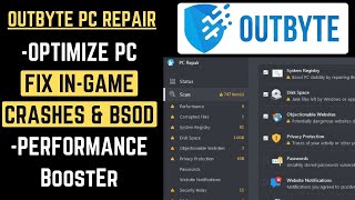 Outbyte PC Repair  System Optimizer Performance Booster amp More  Fix BSOD Windows 10  Crash Fix [upl. by Maitland]