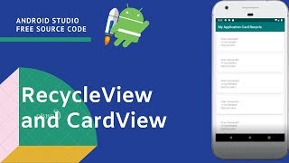 FREE SOURCE CODE RecyclerView and CardView  Android Studio 2 [upl. by Stedman247]