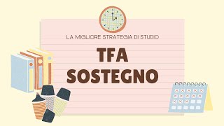 TFA sostegno ottima strategia di studio [upl. by Ahsieyt39]