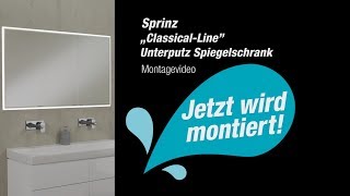 Montagevideo Sprinz „ClassicalLine“ UnterputzSpiegelschrank [upl. by Aital]