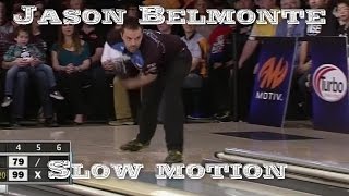 Jason Belmonte 115 speed front view in slow motion Two handed bowling [upl. by Gwyn936]