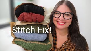 Stitch Fix Unboxing Sweater Season ContinuesAny Keepers [upl. by Heller]