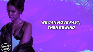 Justine Skye  Collide sped up Lyrics  we can go all the time we can move fast then rewind [upl. by Nihsfa348]