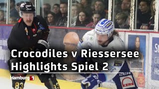 Eishockey Oberliga Playoffs Spiel 2 Crocodiles Hamburg 36 SC Riessersee I Die Highlights [upl. by Quennie]