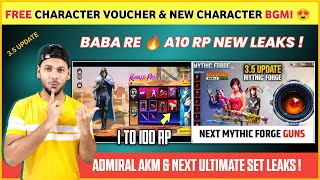 FREE Character Voucher Event 🔴 Next Mythic Forge Bgmi  A10 Royal Pass  Next Ultimate Set [upl. by Hedges974]