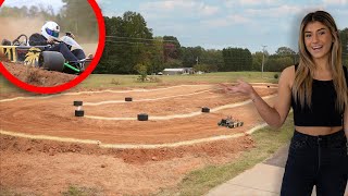 We Built A Dirt Oval Kart Track In Our Yard [upl. by Hugh]