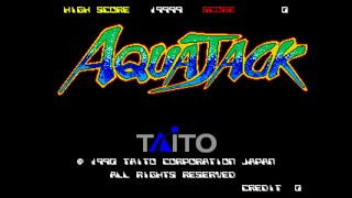 Aqua Jack Arcade Game Taito 1990 playthrough [upl. by Trahern682]