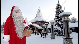 Villaggio di Babbo Natale a Rovaniemi in Lapponia prima di Natale Santa Claus messsaggio Finlandia [upl. by Ereveneug]