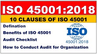 What is ISO 450012018  10 clauses of ISO 450012018  Audit Checklist  OHS management system [upl. by Oretos]