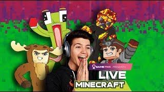 GAME PINK LIVE Minecraft Charity Stream with Unspeakable Moose and Logdotzip [upl. by Erdei956]