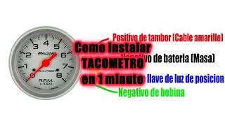 COMO INSTALAR TACOMETRO en 1 minuto [upl. by Elyag]