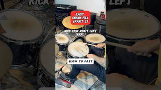 Easy Drum Fill Slow to FastKKRL Beginner Drum Lesson drums [upl. by Senior767]