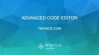 TinyMCEs Advanced Code Editor [upl. by Akkimat]