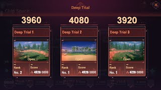 v65 Chip Space  All Deep Trials  Trial characters 3960 4080 3920 Honkai Impact 3rd [upl. by Buatti]