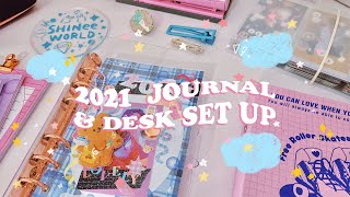 🌷 MY 2021 SET UP — 6 ring binder  desk decor with me 🐮 [upl. by Ettedualc546]