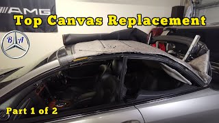 Mercedes Top Fabric Canvas Replacement CLK amp EClass [upl. by Eelsha]