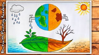 save water save environment drawing special for World Water Day [upl. by Khalsa]